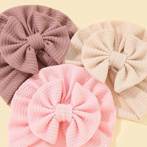 3pc Baby Bow Turban Hat - Picture 2 of 4